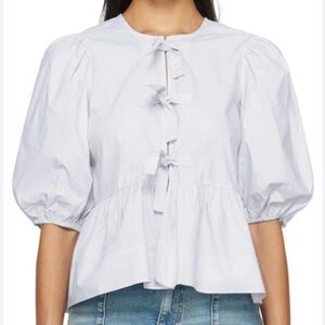 White Bow Blouse